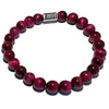 Kralen armband red pink tiger eye